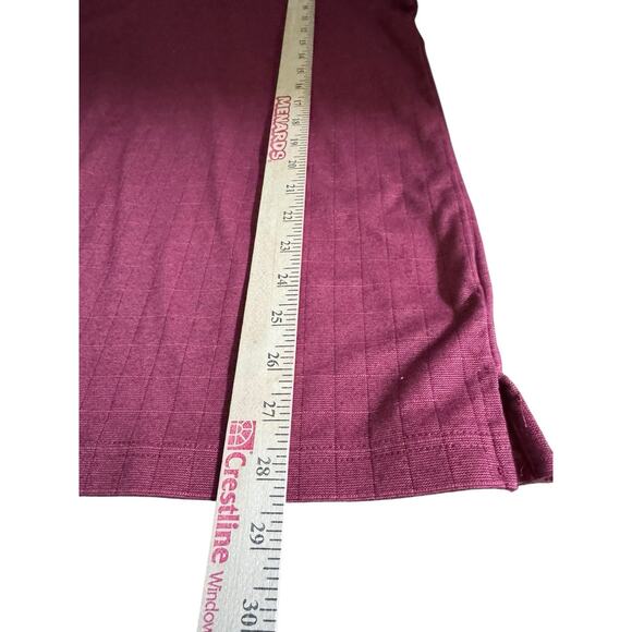 Haggar Large Collared Mens Polo Shirt Office Career Red Basic Short Sleeve Dad - Picture 6 of 7